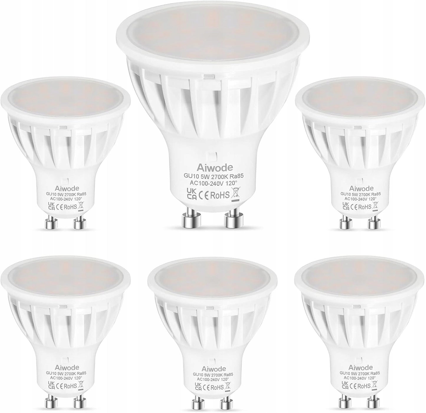 Żarówki LED halogenowe Gu10 LED neutralna biel 600lm zestaw 10 szt