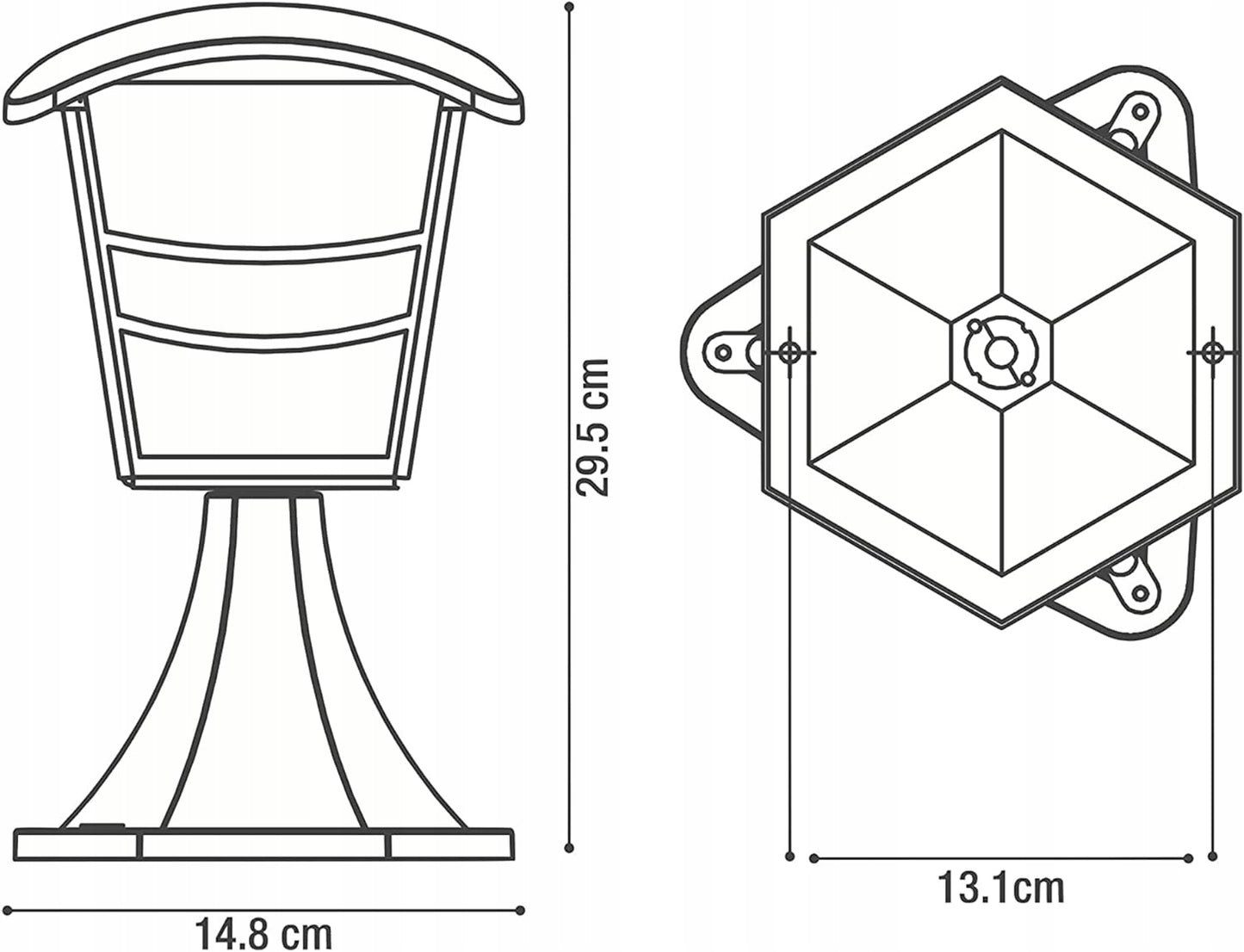 Słupek oświetleniowy INSPIRE E27 29,5 cm CZARNY