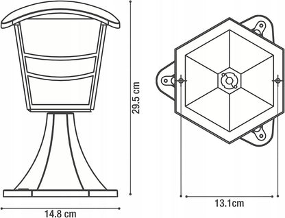 Słupek oświetleniowy INSPIRE E27 29,5 cm CZARNY