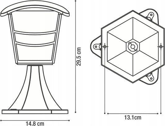 Słupek oświetleniowy INSPIRE E27 29,5 cm CZARNY