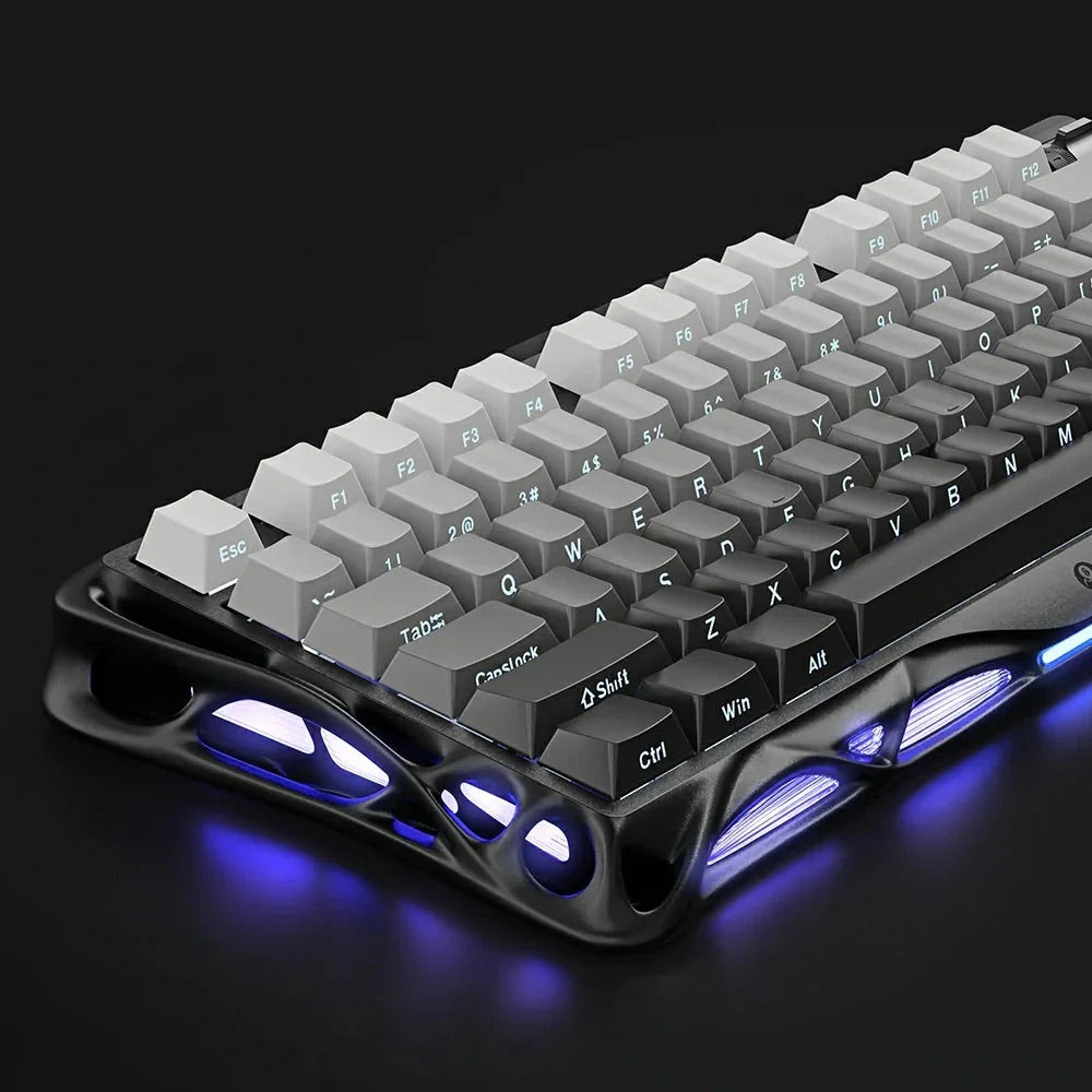 Klawiatura mechaniczna bezprzewodowa GravaStar Mercury K1 Kailh Pink czarna