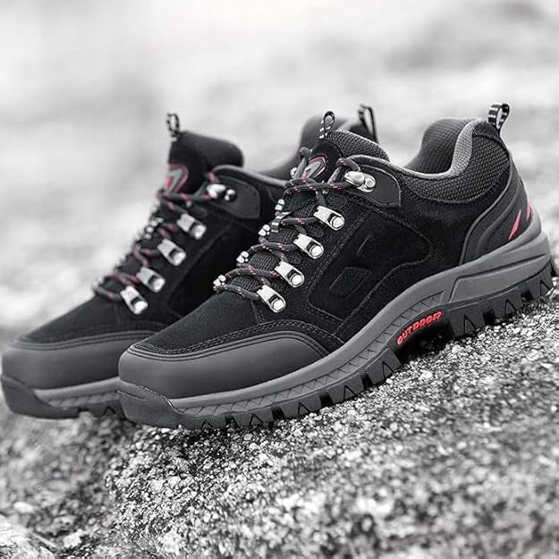 Buty trekkingowe męskie outdoorowe antypoślizgowe wygodne czarne rozm. 44,5