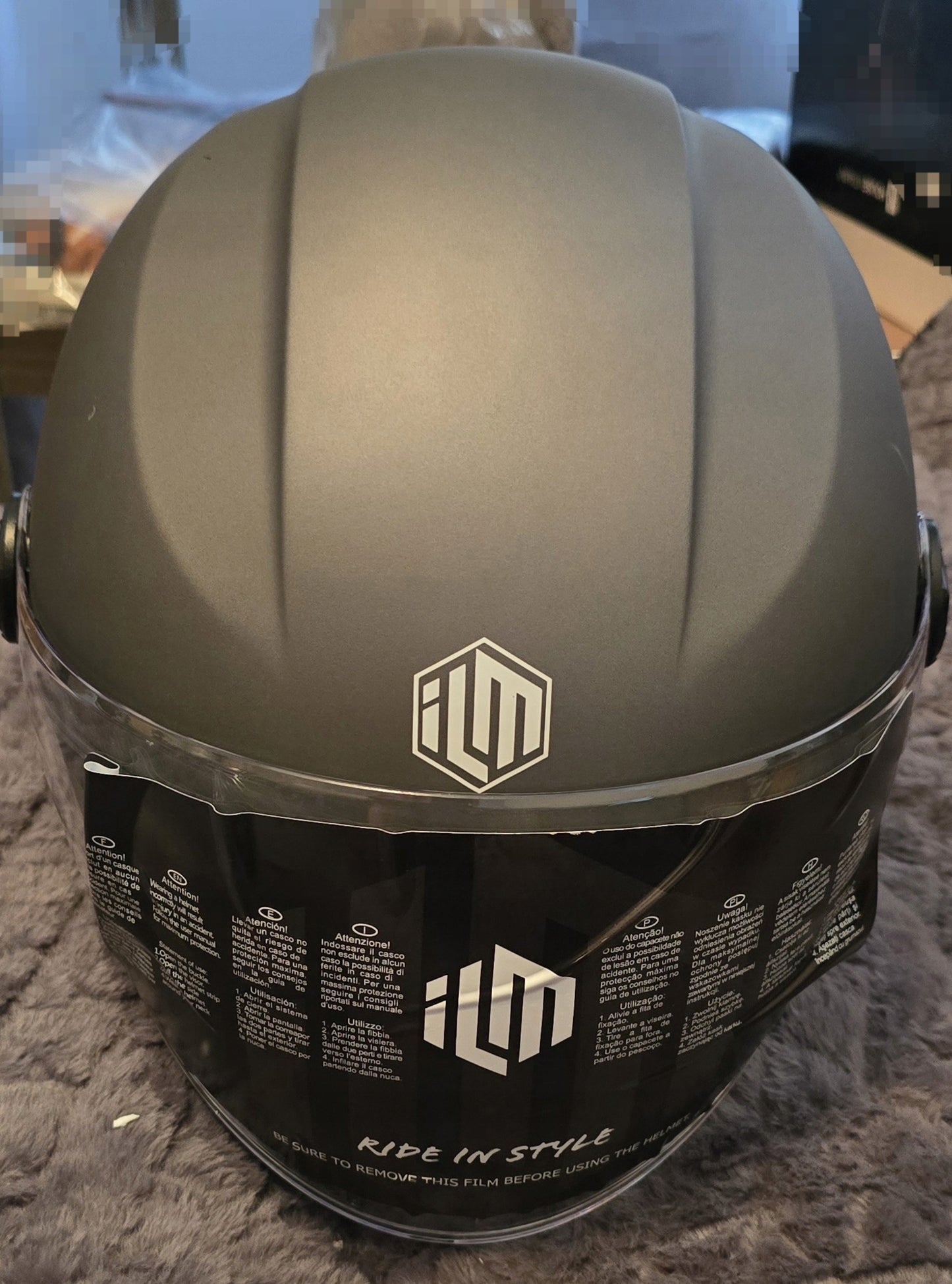 Kask Motocyklowy ILM WT-506 Jet Szary romiar L - Komfort i Bezpieczeństwo