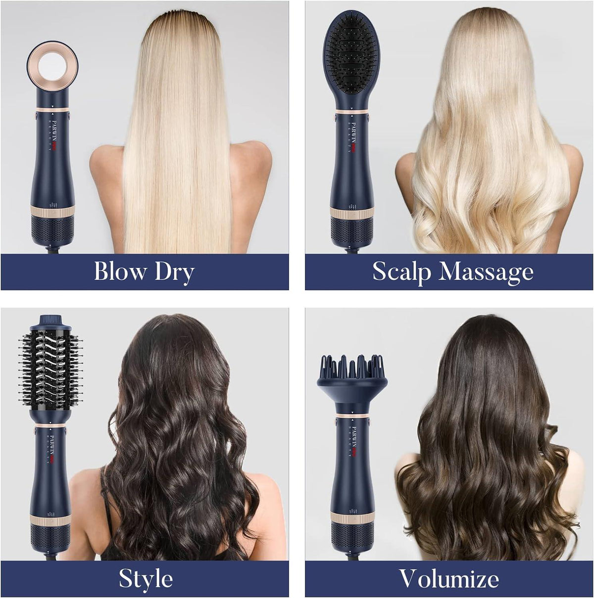 Suszarka do włosów parwin pro beauty - granatowa