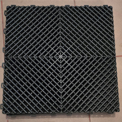 Płytki podłoga modułowa garażowa plastikowe czarne 40x40x1,8cm 20szt