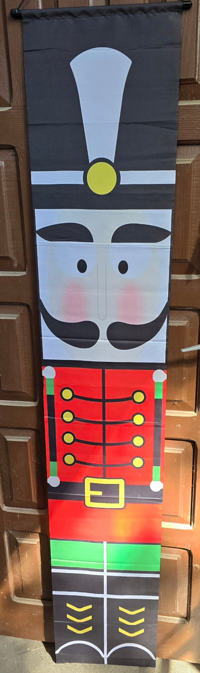 6 stóp 1 para Merry Xmas  - Dziadek do orzechów banner na drzwi Life Size Flag