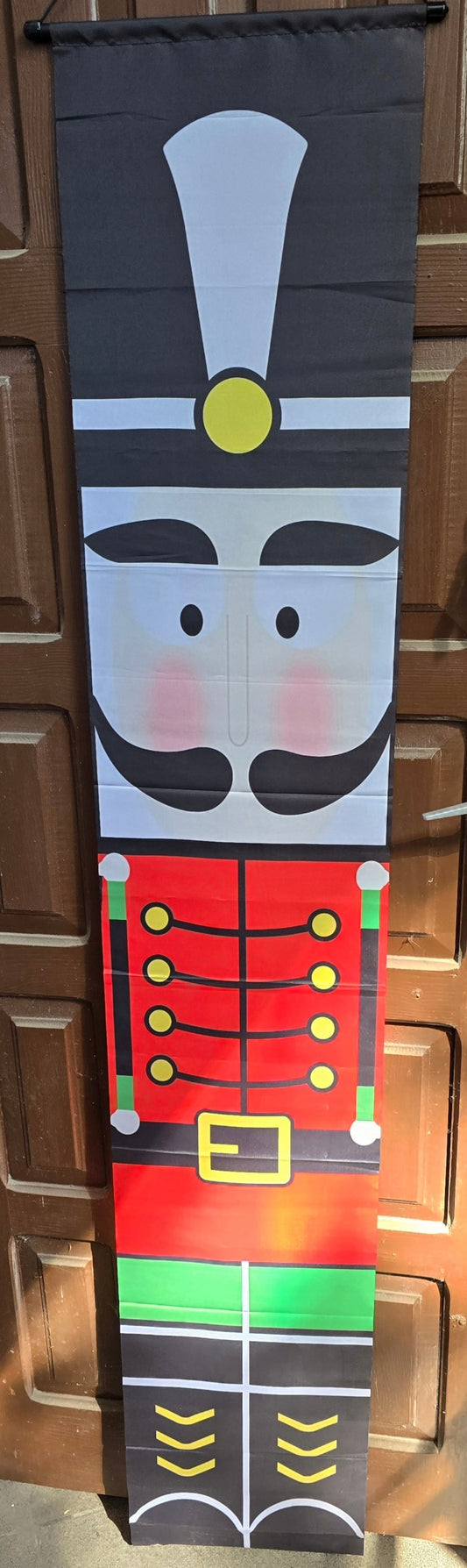 6 stóp 1 para Merry Xmas  - Dziadek do orzechów banner na drzwi Life Size Flag