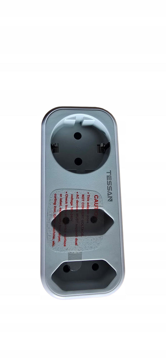 TESSAN Adapter podróżny 3x gniazdko 2x USB wtyk US