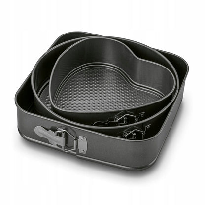 Tortownice z powłoką non-stick Tadar Kwadrat Serce Koło 22 , 25cm, 26cm