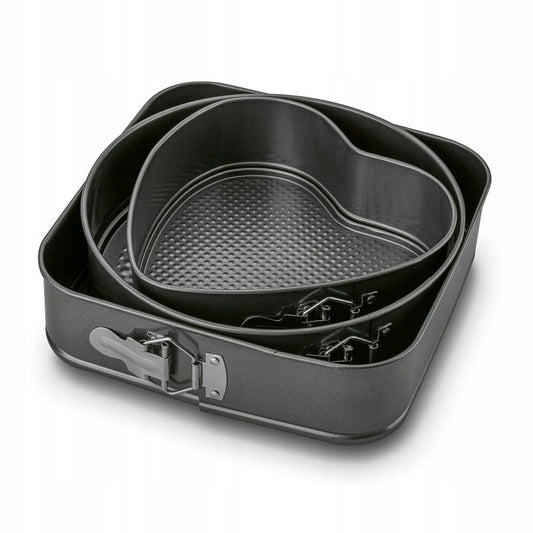 Tortownice z powłoką non-stick Tadar Kwadrat Serce Koło 22 , 25cm, 26cm