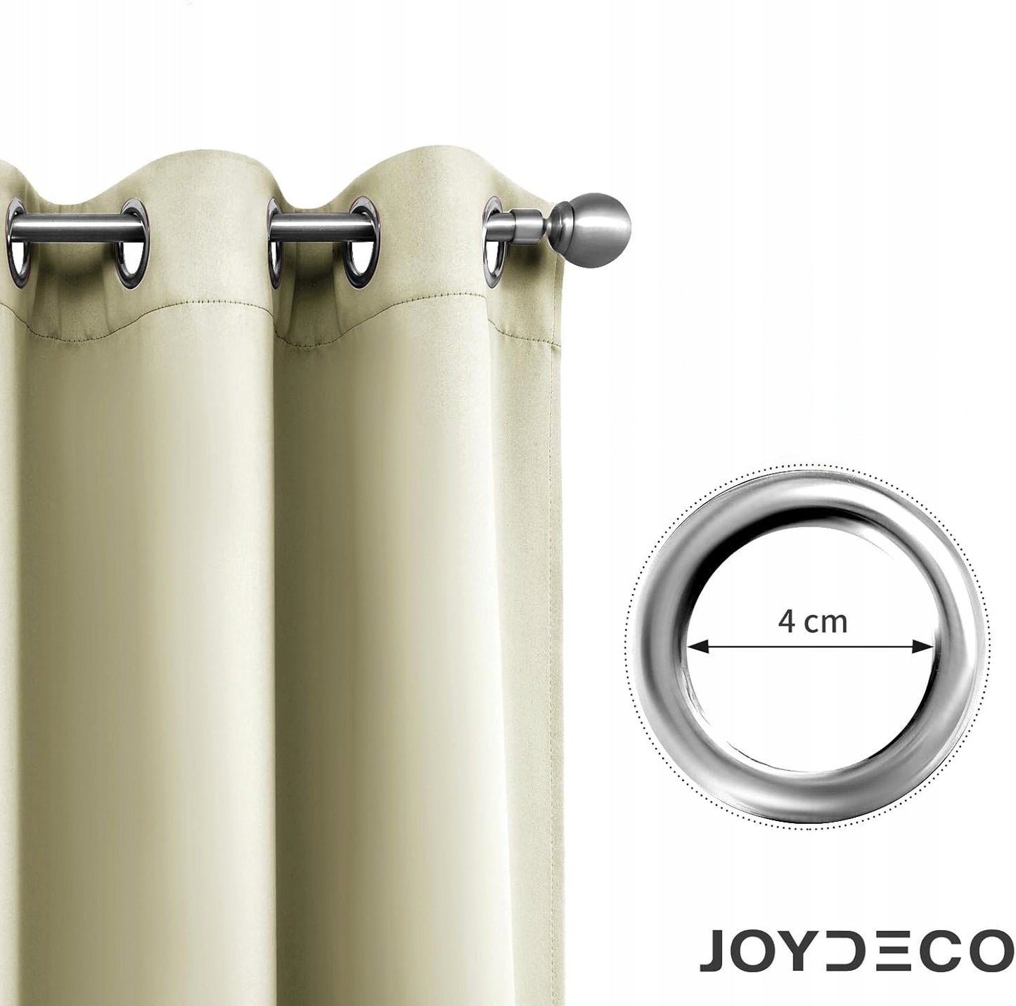 2x Zasłona okienna Joydeco zasłony okienne 140 x 200 cm