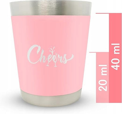 Kieliszki do wódki Cheers różowy 40ml 4 szt.