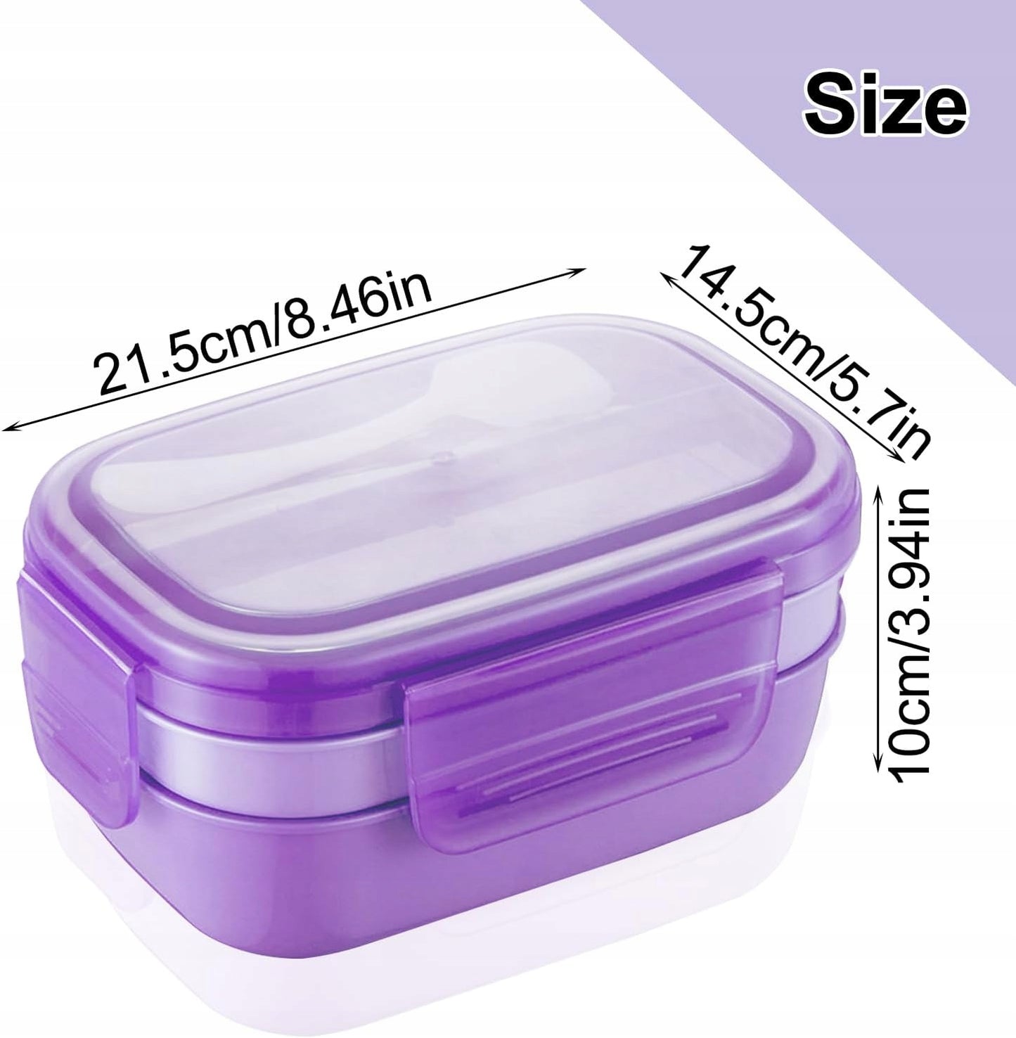 Pojemnik na żywność z przegródkami Lunchbox fioletowy