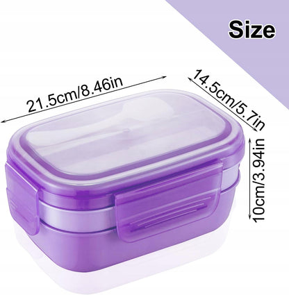 Pojemnik na żywność z przegródkami Lunchbox fioletowy