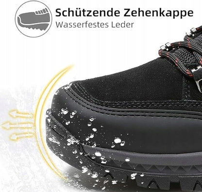 Buty trekkingowe męskie outdoorowe antypoślizgowe wygodne czarne rozm. 44,5