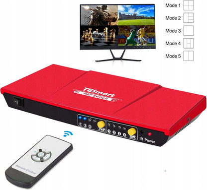 Przełącznik KVM switch 1080P@60Hz HDCP 1.3 4x1 HDMI