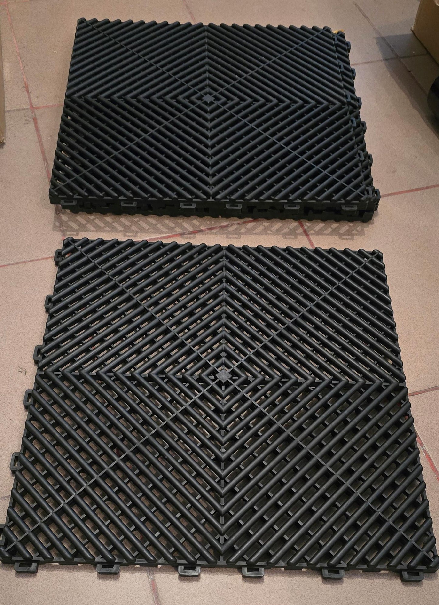 Płytki podłoga modułowa garażowa plastikowe czarne 40x40x1,8cm 20szt