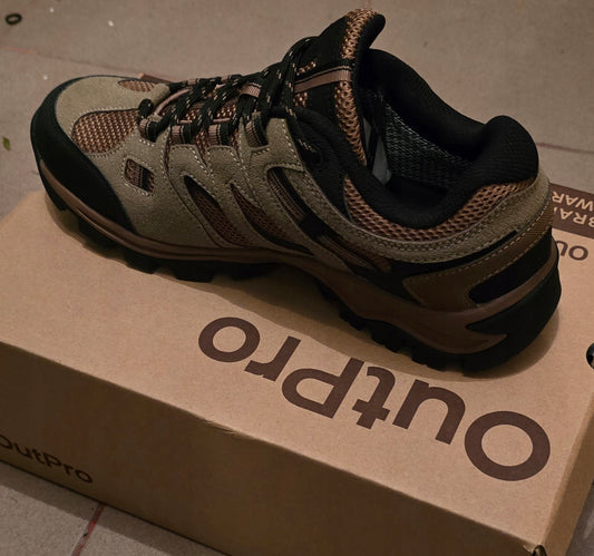 Buty trekkingowe męskie outdoorowe antypoślizgowe wygodne brąz/oliwka r. 42