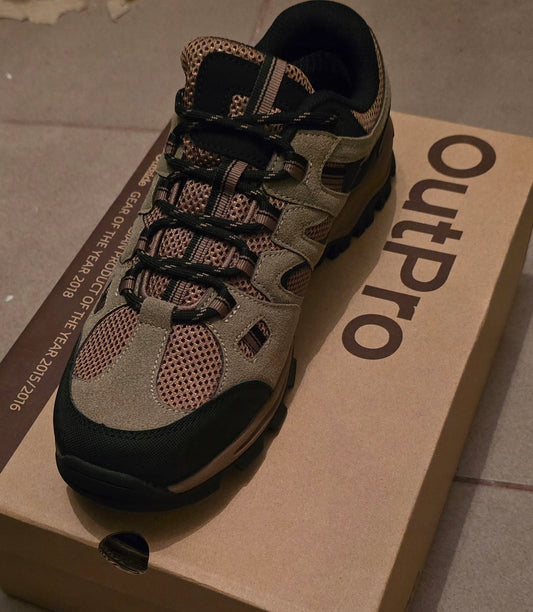 Buty trekkingowe męskie outdoorowe antypoślizgowe wygodne brąz/oliwka r. 42