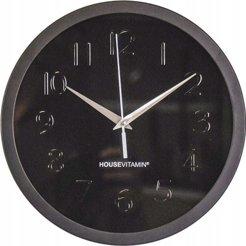 Piękny elegancki zegar ścienny housevitamin Take your Time black 25cm