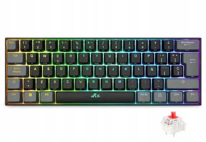 Rii RK802 Klawiatura Mechaniczna 60% Bluetooth 2,4G USB-C
