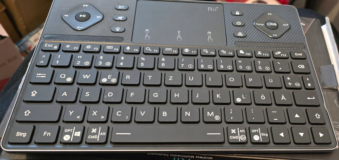 Klawiatura Bluetooth Rii K16 z panelem dotykowym z podświetleniem RGB
