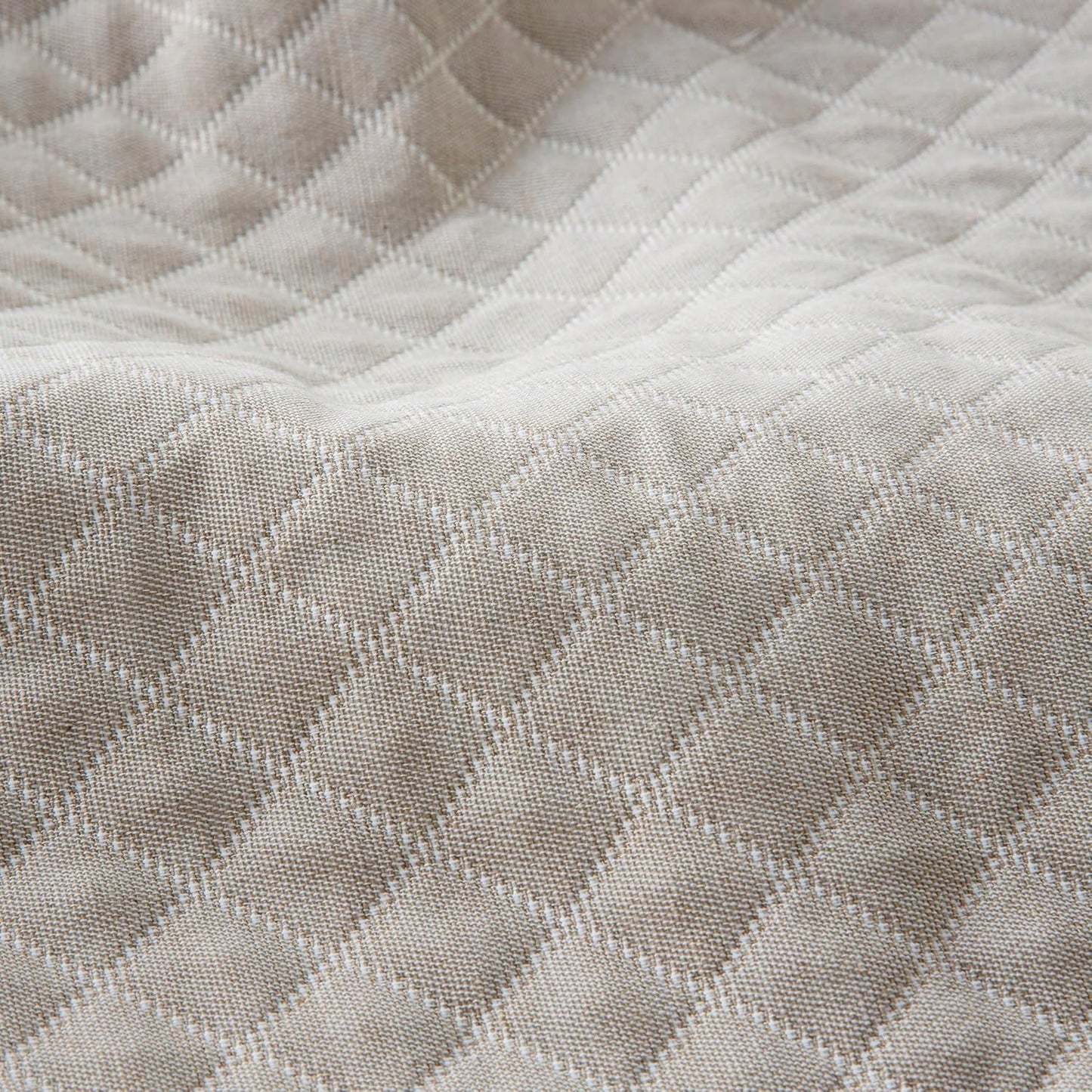 Gamusi Narzuta bawełna 180 x 270 cm Miękka narzuta w romby Beżowa