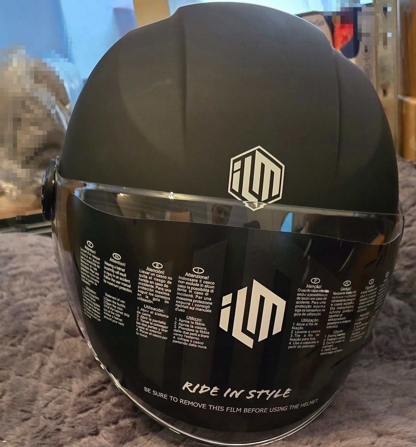 Kask Motocyklowy ILM WT-506 Jet Czarny, rozmiar L- Komfort i Bezpieczeństwo