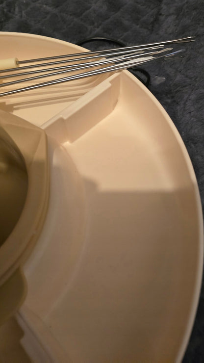 LUSHYUM FONDUE 2W1 BIAŁEJ CZARNEJ CZEKOLADY MACZANIA ELEKTRYCZNY PODGRZEWA