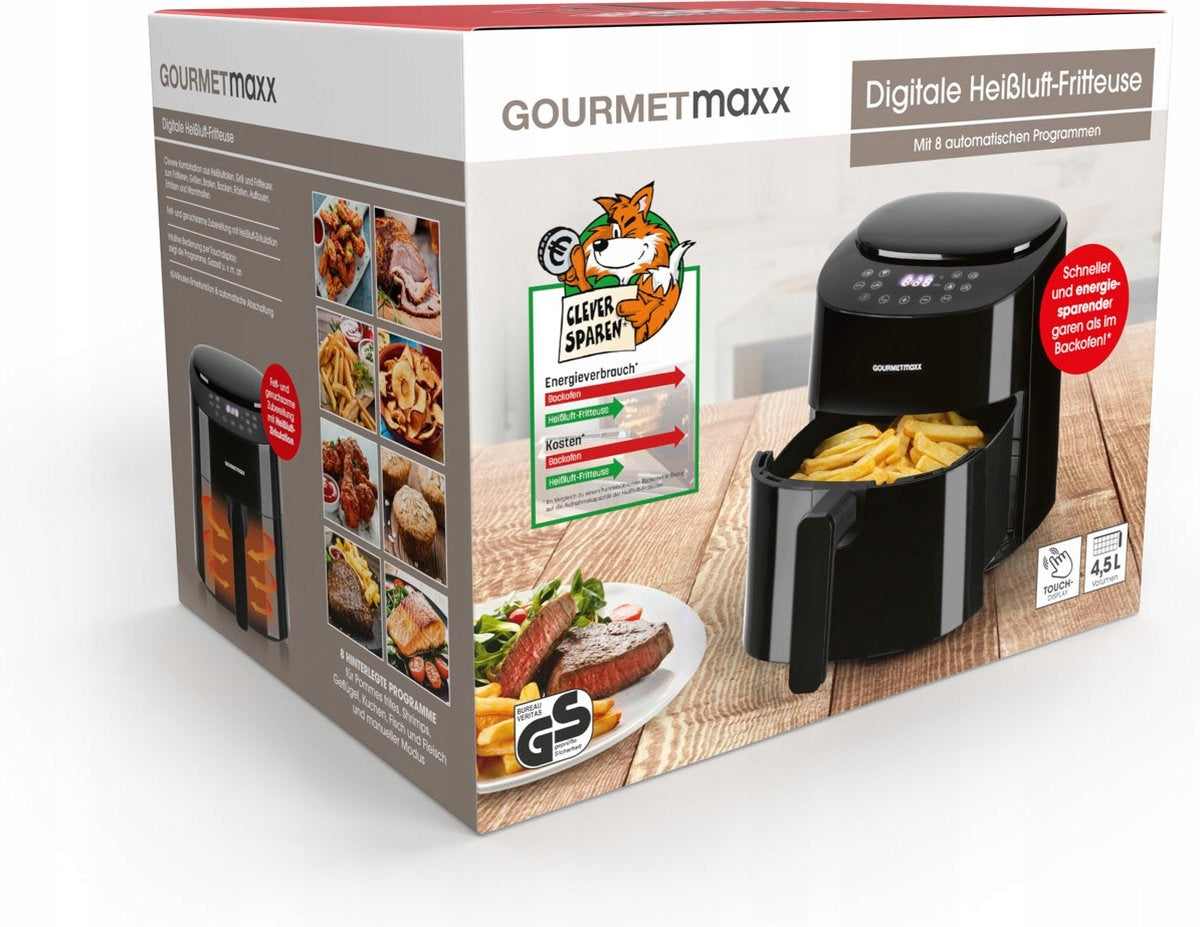 GOURMETmaxx Frytkownica na gorące powietrze Digital 4 l 1400 W
