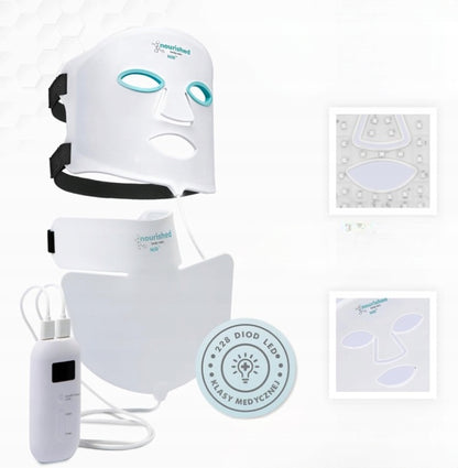Nourished Bodynskin Maska na Twarz i Szyję terapia światłem 228Diod 7trybów