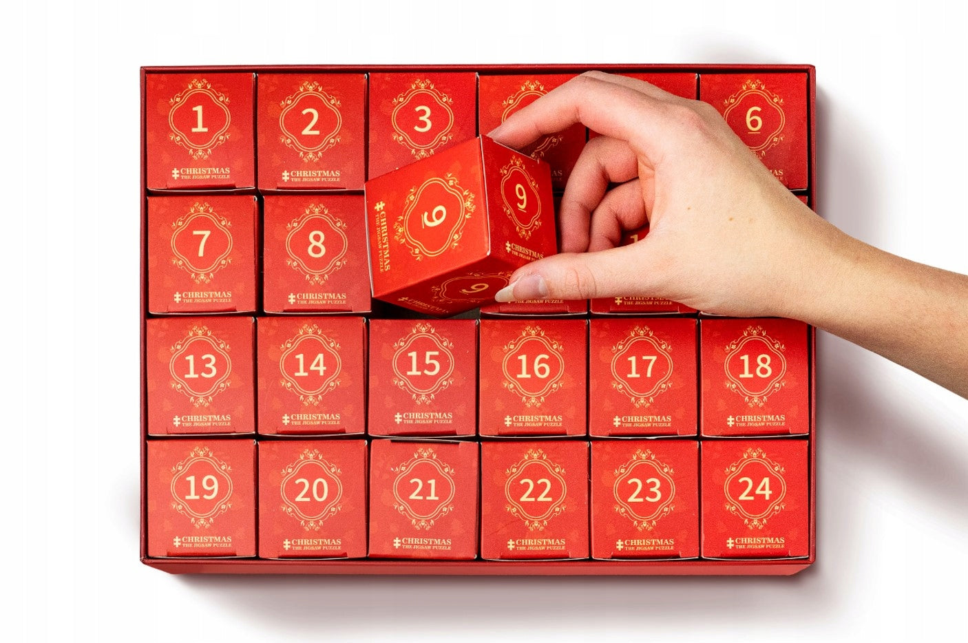 KALENDARZ ADWENTOWY PUZZLE 24 Różne Obrazki Świąteczne MERRY CHRISTMAS EKO