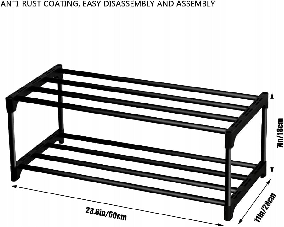 Szafka na buty XIANGLV 63 x 18 x 28 cm czarny